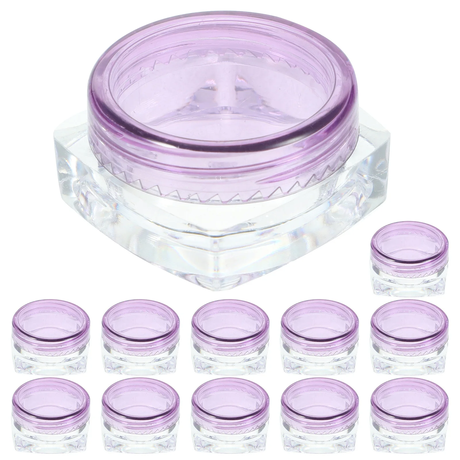 12 個の空のクリーム瓶詰め替え可能なフェイスクリーム容器プラスチック収納広口デザイン旅行容器旅行容器