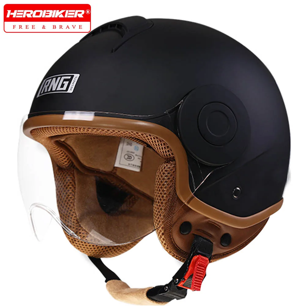

Retro Motorcycle Helmets Four Seasons Sun Helmets Motocross Helmet 3/4 Open Helmets Electric Half Face Helmet Casco Moto