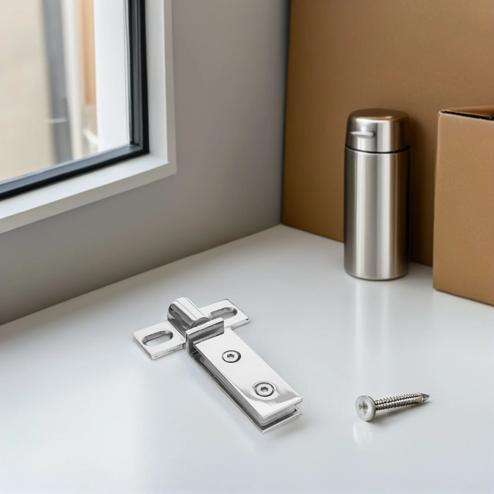 

Heavy Duty Stainless Steel Pivot Shower Door Hinges Dual Hole Design Smooth Sliding Hardware Modern Bathroom Style Enhanced Load
