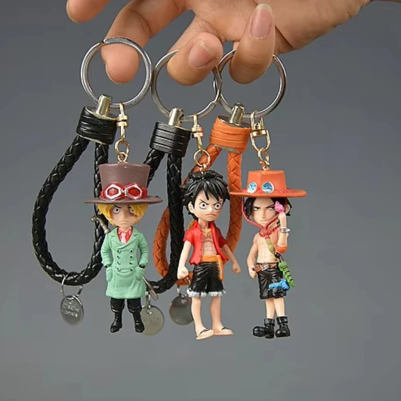 ONE PIECE Monkey D Luffy Chopper Key Chains Action Figure Dolls Ornaments Figurine Animation Nami Wano Zoro Sanji Toys Model