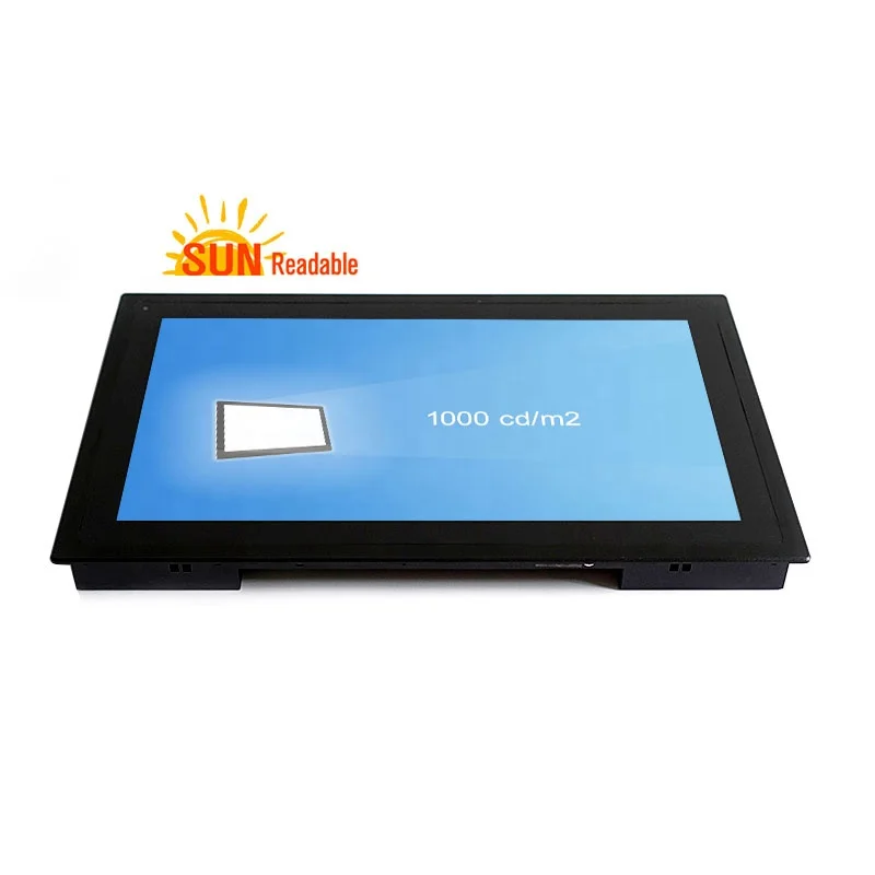 

Fanless Embedded Computer Linux Front IP65 Waterproof Touch Screen PC 1000 Nits Industrial Control Panel PC