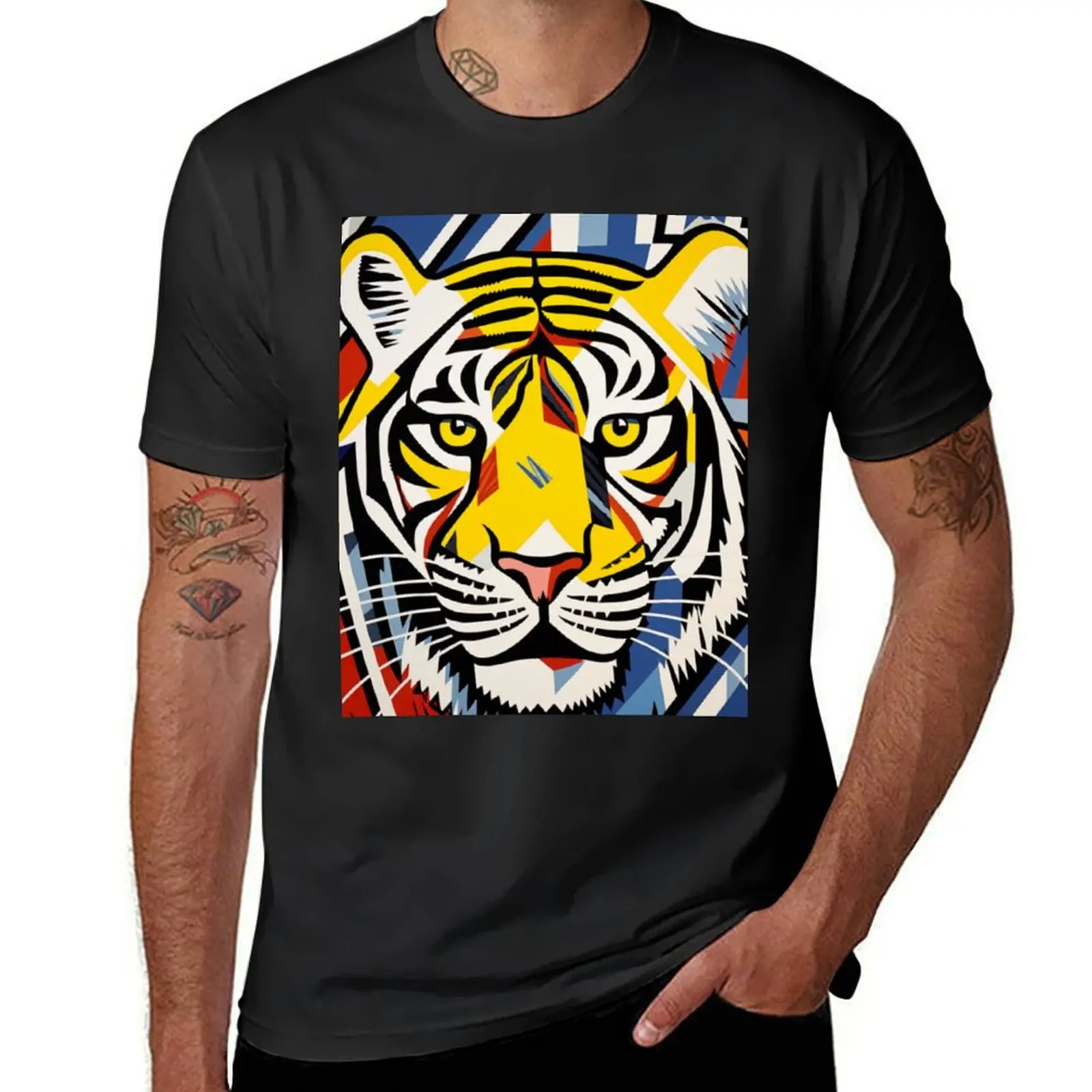 Majestic Tiger Art (6) T-Shirt shirts graphic tees plain plain black t shirts men