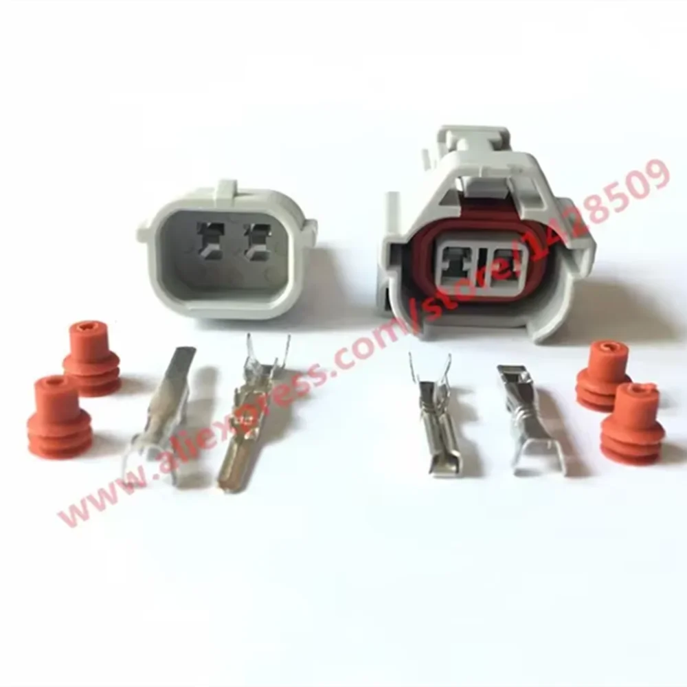 1 Set Nippon Denso 2 Pin Waterproof Male And  Female Top Slot Fuel Injector Connector 6189-0060