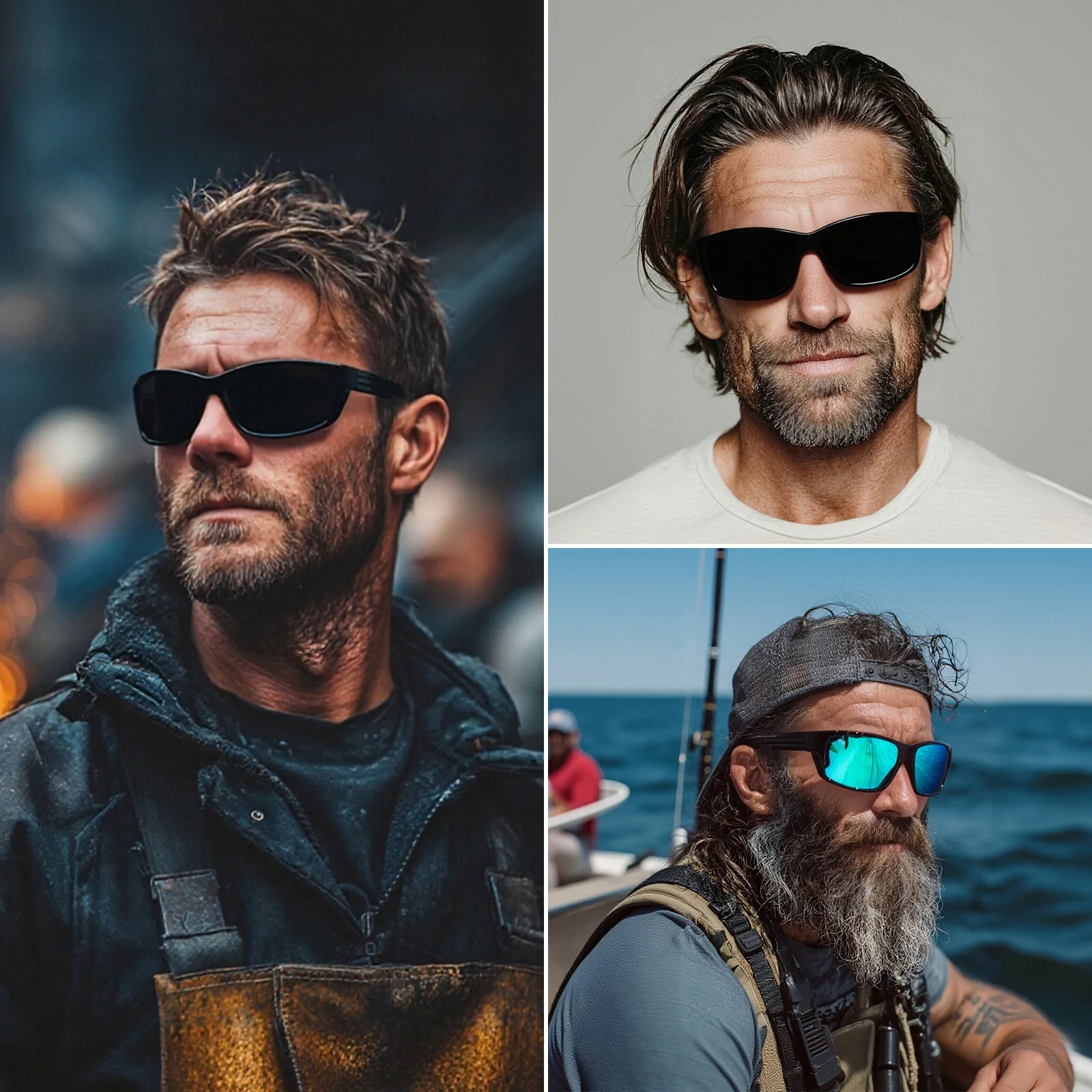 نظارات شمسية مستقطبة MAXJULI XL Z87 للرجال والنساء برأس كبير TR90 إطار خفيف للسلامة UV400 نظارات رياضية لصيد الأسماك في الهواء الطلق 8706 #2