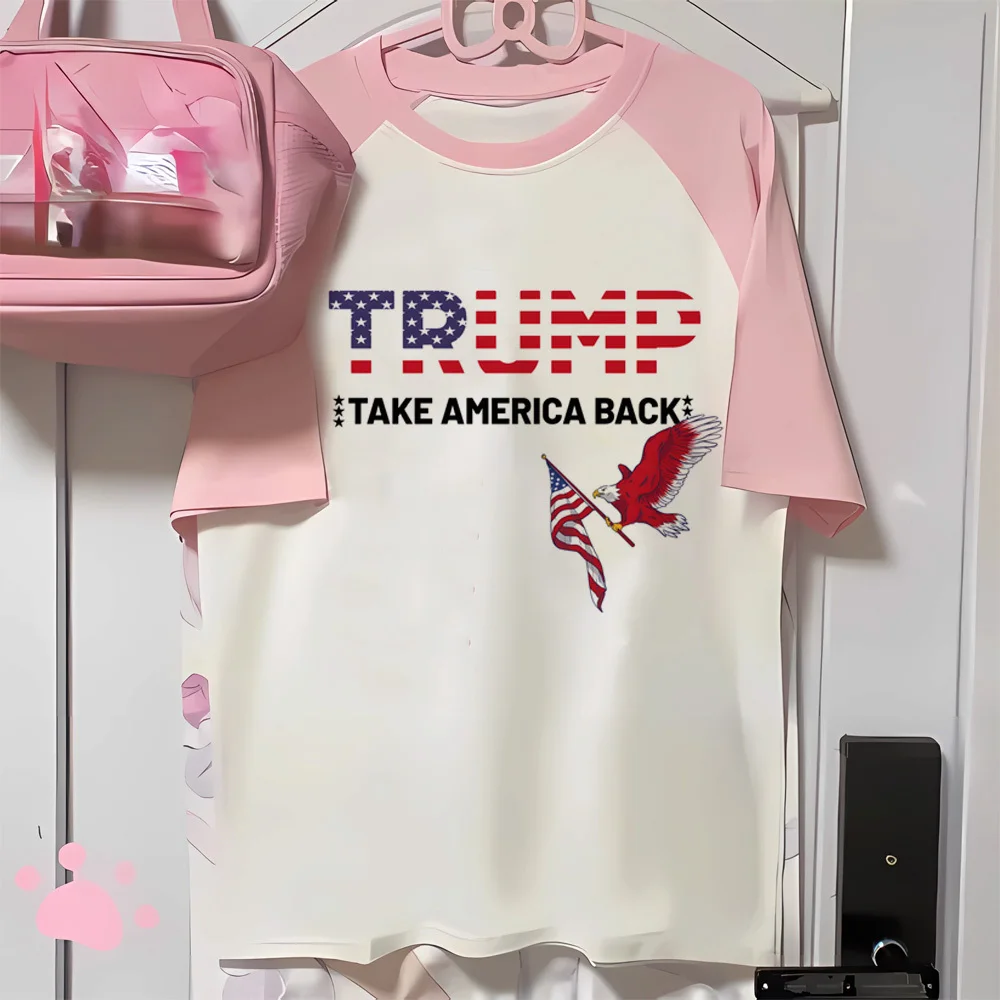 Donald Trump t-shirt women 80s Colorful kawaii Retro graphic Digital tshirt 2000s Grunge Psychedelic 80s Breathable