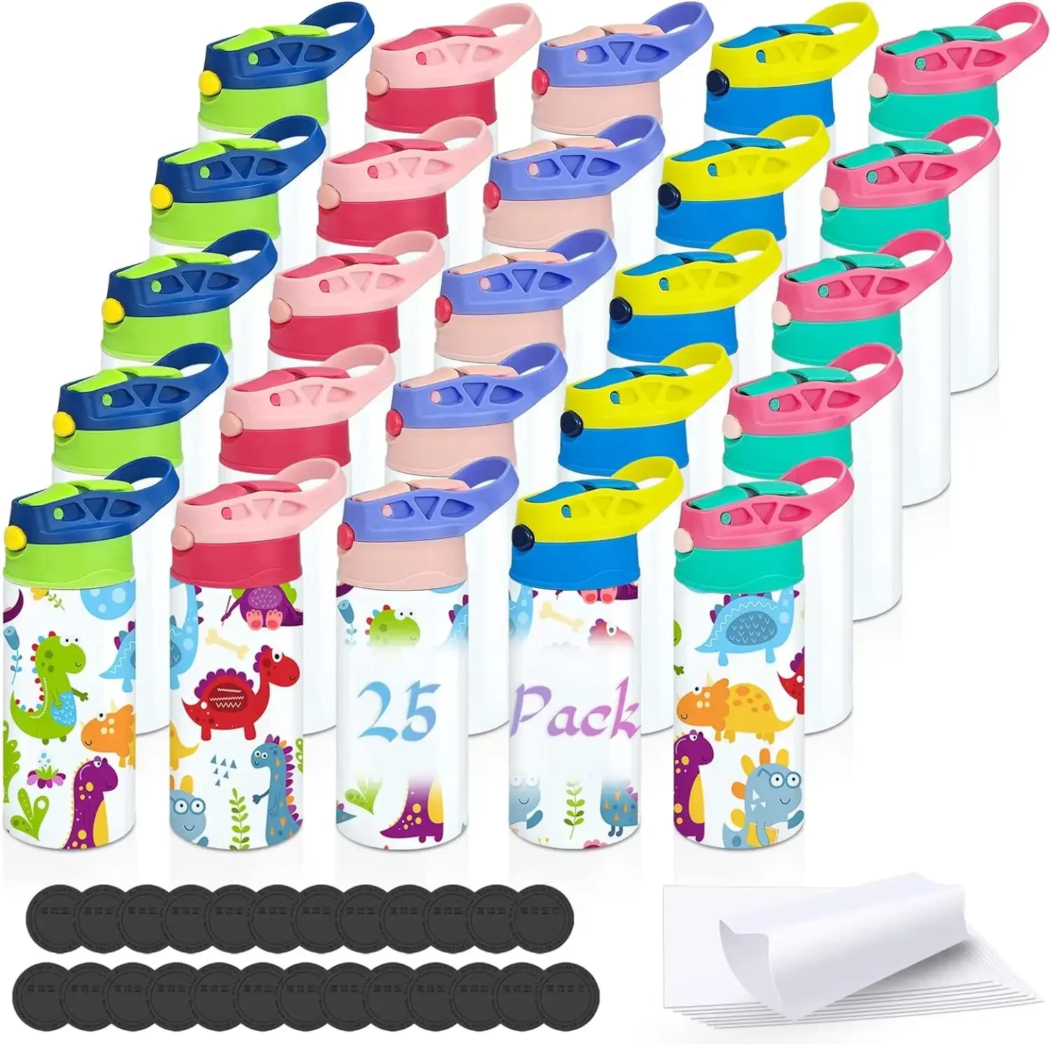 

Furniture supplies Kids Sublimation Tumbler,25 PACK 12oz Stainless Steel Sublimation Sippy Cup,Double Wall Insulated Kids Tumble