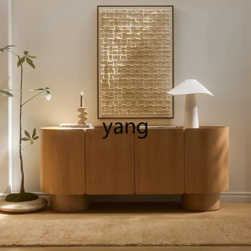 

LH medieval style living room arc solid wood side cabinet dining room against the wall dining side cabinet retro log style