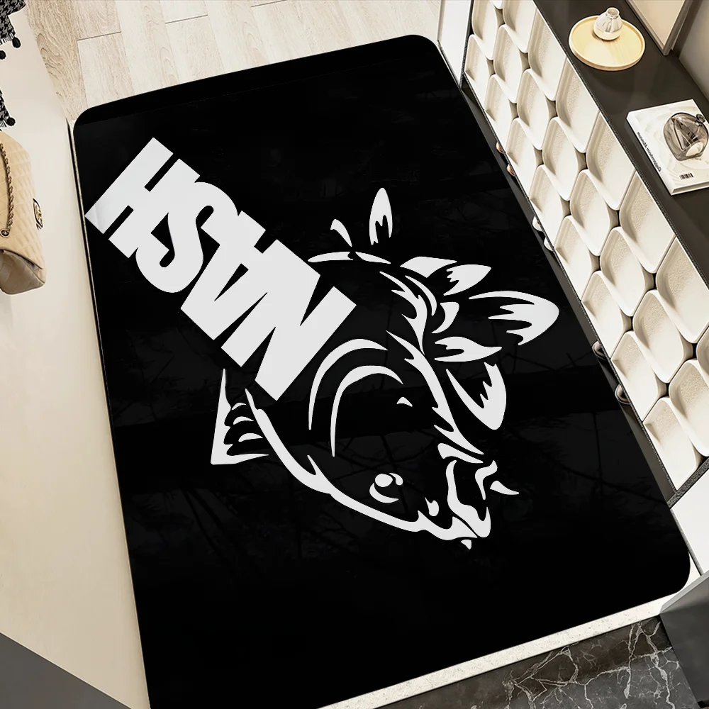 Nash Fishing Logo Kitchen Mat Kids Room Bedroom Decoration Balcony Anti-Slip Doormat Living Room Alfombra