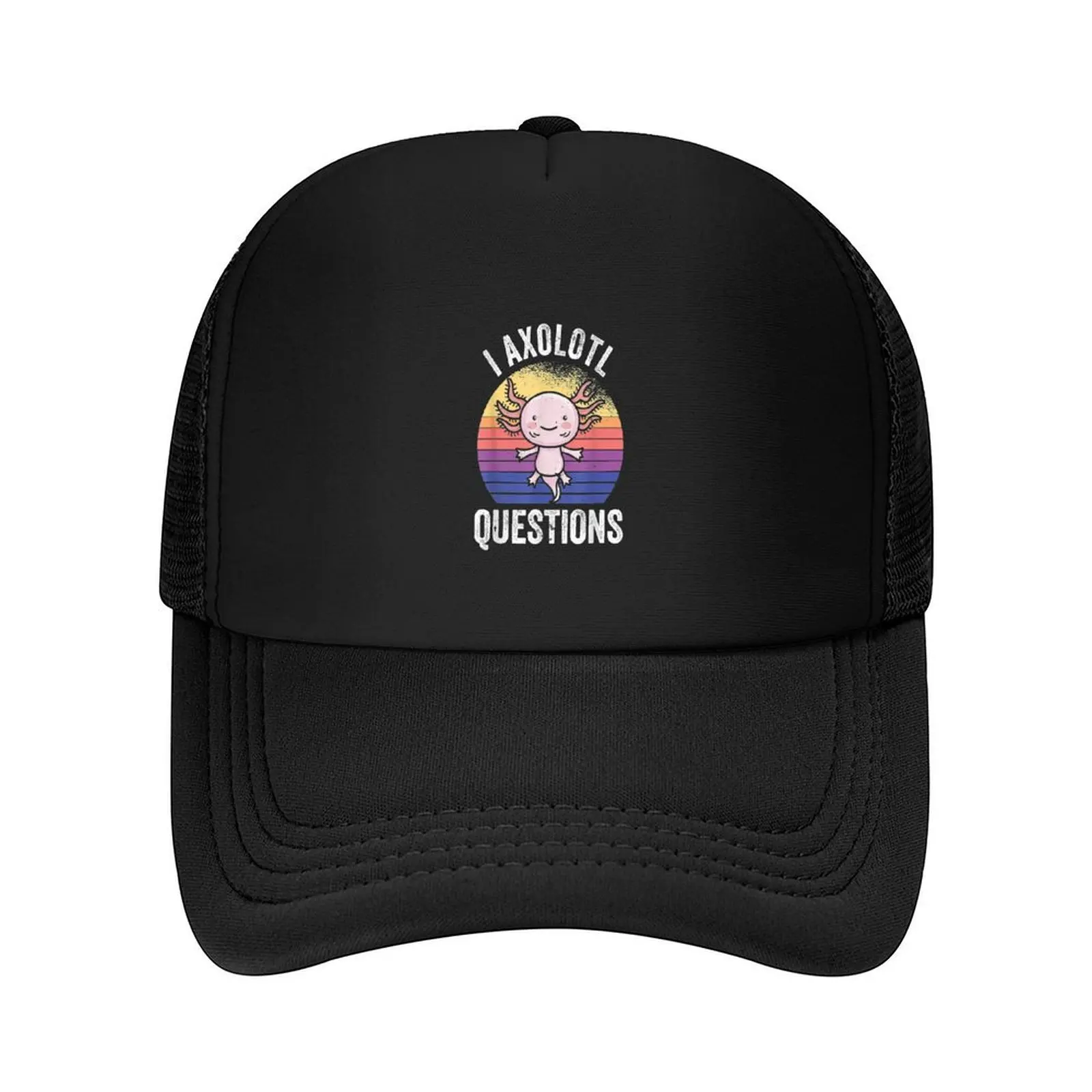 

I axolotl questions | axolotl funny axolotl mom Baseball Cap Rave New Hat Hat Beach New In The Hat Men's Hats Women's