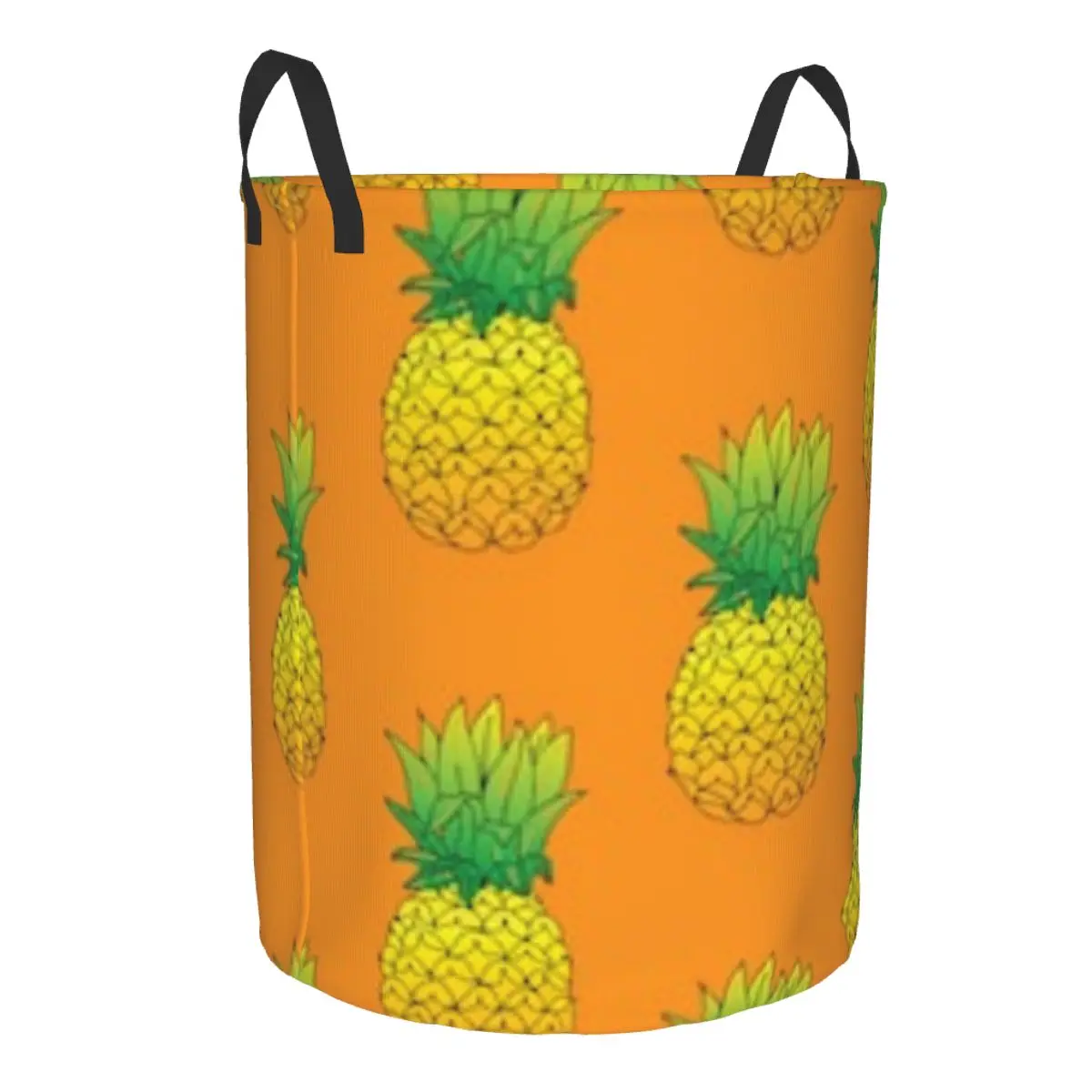 Folding Laundry Basket Pineapple Pattern Dirty Clothes Storage Bucket Wardrobe Clothing Organizer Hamper