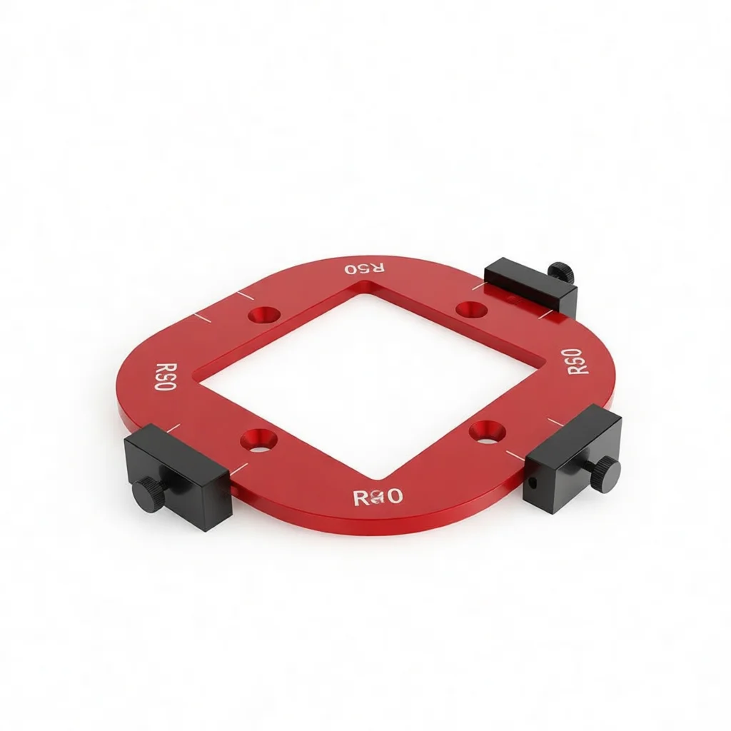 Aluminum Woodworking Corner Radius Template Jig Router Tool Set For Cabinet Making Wood Edge Trimming Arch Marker Guide