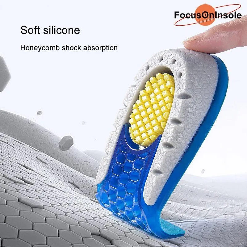 Silicone Gel Height Increasing Half Insoles, Non-slip Invisible Growing Heel 1-3cm Lift Soles Relieved Heel Pain & Foot Care