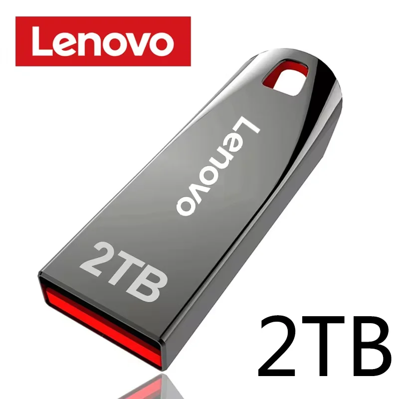 Lenovo Flash Drives 3.0 2 ТБ Металлический высокоскоростной Pendrive 1 ТБ 512 ГБ Портативный накопитель Водонепроницаемый USB-флешка Memoria Адаптер