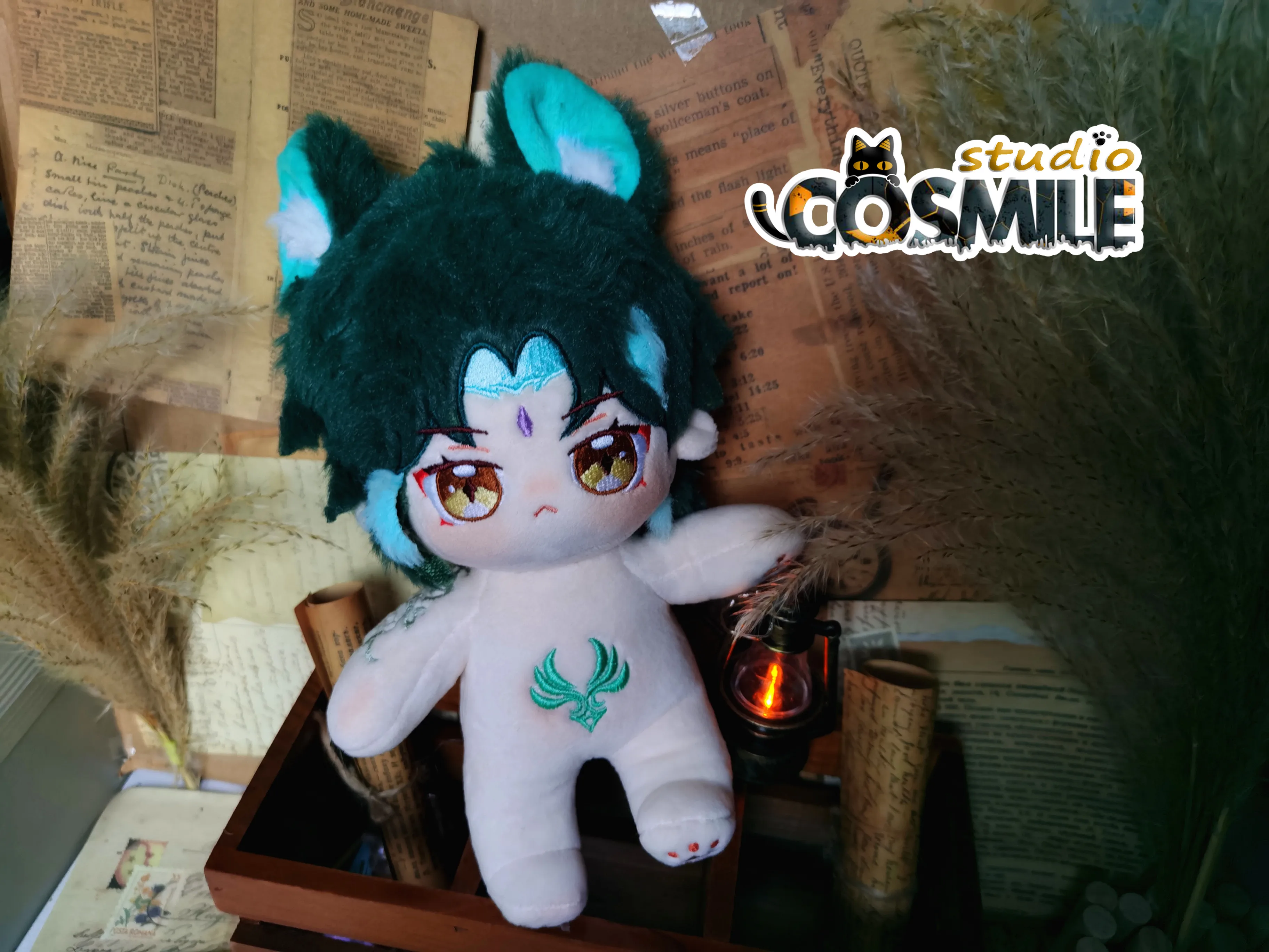 In Stock Genshin Impact Xiao しょう 소 Yasha Cute Stuffed Plushie 20cm Plush Doll Body Clothes Costume Neko Pajamas Toy Sa