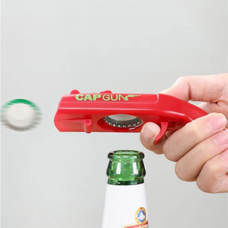 

Creative Cap Bottle Opener With Bottle Cap Ejection Function Multi-functional Beer Beverage Opener Perfect For Bars And Kitchens