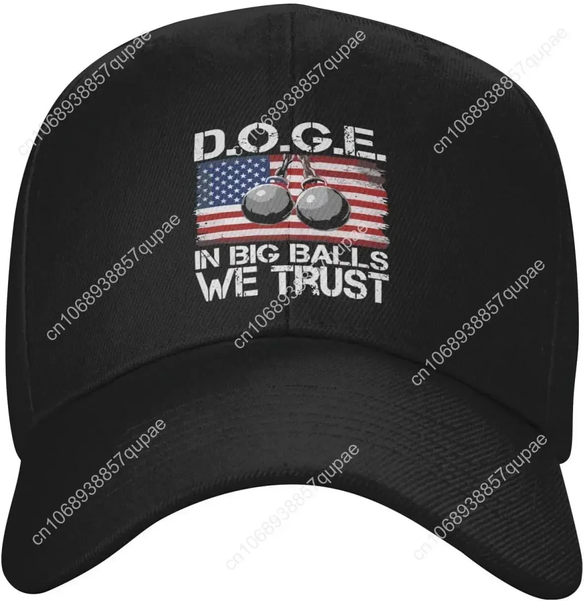 

D.O.G.E. in Big Balls We Trust I Voted for Big Balls Baseball Hat for Man Black Sports Hat Gifts for Grandma Golf Hats