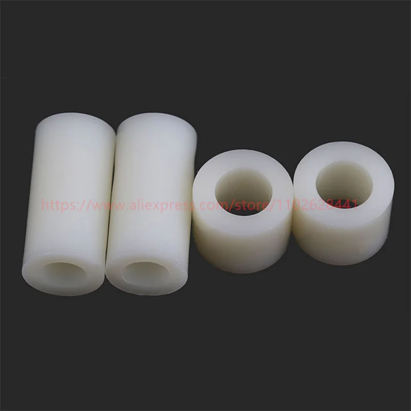 M3 M4 M5 M6 M8 M10 M12 White/ Black ABS Non-Threaded Spacer Round Hollow Standoff Washer PCB Board Spacer length 2 to 50mm