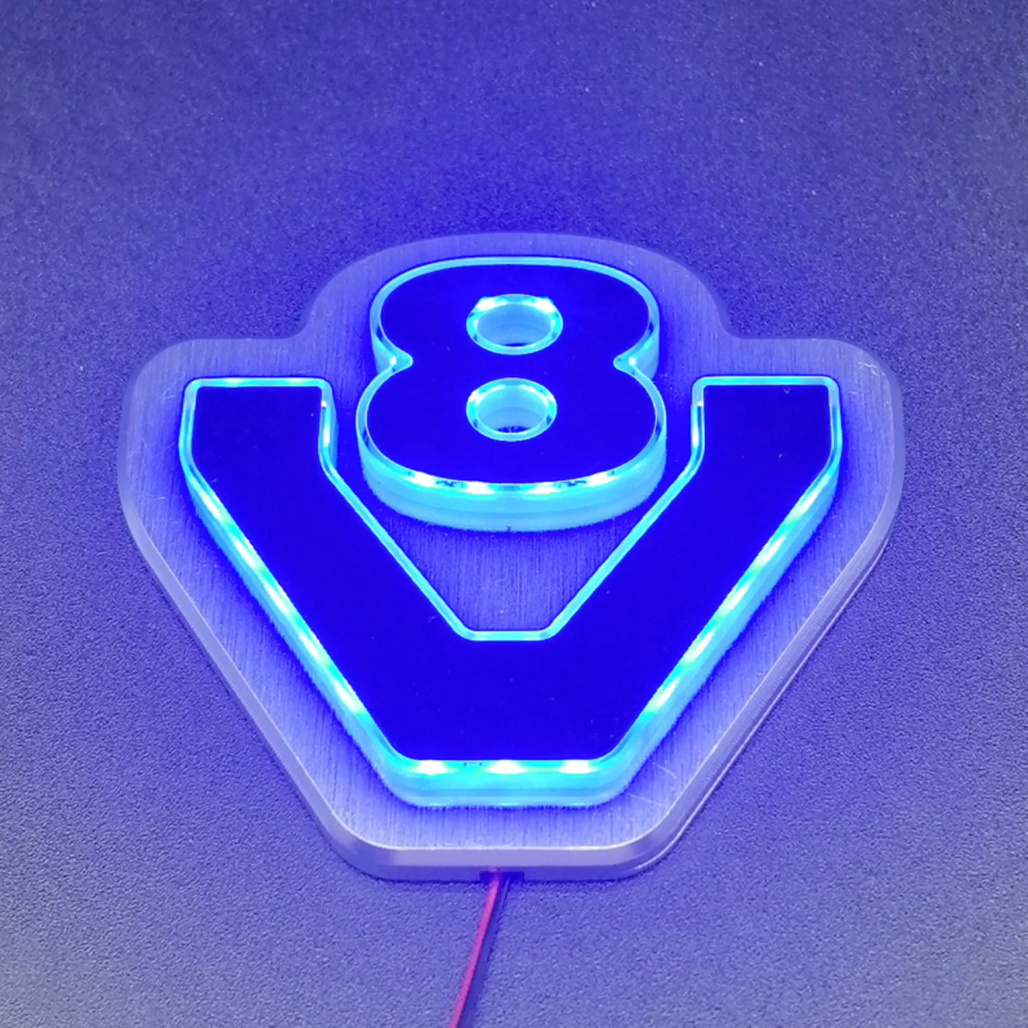 Reservecabine 5V LED-lichtbak Metaal V8 Logo Lam voor DIY Tamiya 1/14 RC Truck Hydraulische Dumper 56371 R620 R470 770S Vrachtwagen Auto