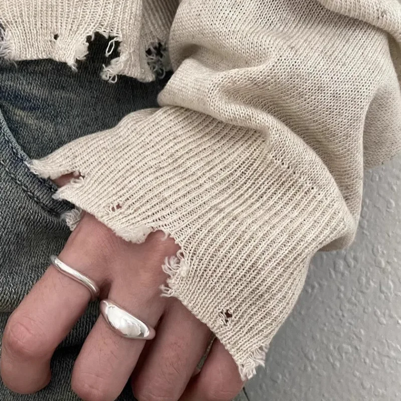 Women's 925 Sterling Silver Irregular Stackable Rings, Vintage