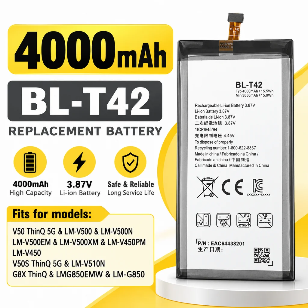 BL-T42 Rechargeable Lithium Battery Replacement For LG V50 ThinQ / V50S / G8X Mobile Phone Repair Replacement Battery Part