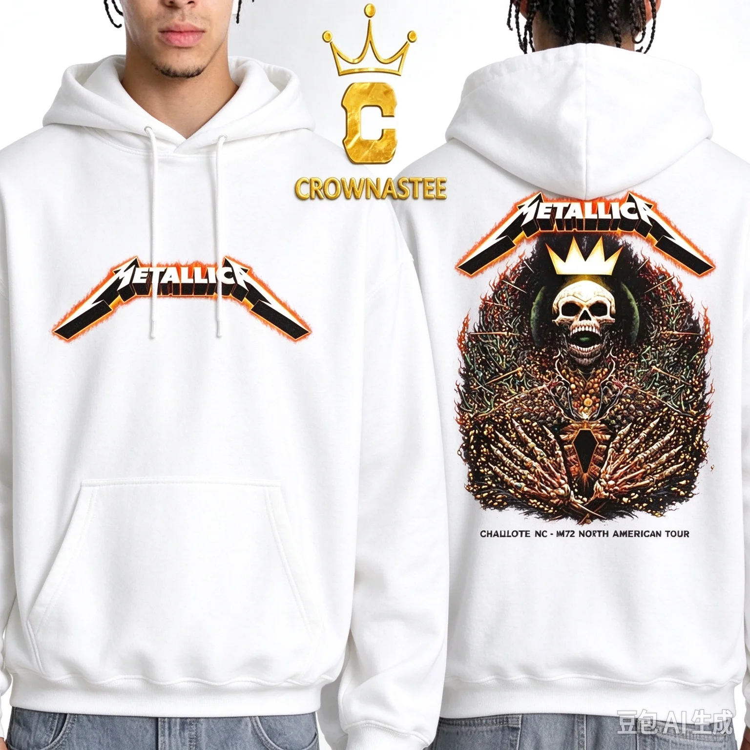 2026 Metallica M72 North American Tour Nashville Hoodie Double Sided Printed Heavy Metal Rock Band Hoodie
