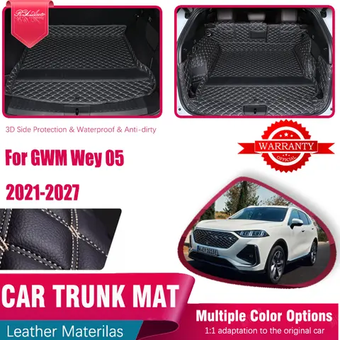 Car Rear Trunk Mats For GWM Wey 05 Coffee 01 Mocha DHT-PHEV 2021~2027 Anti-dirty Covers Back Cargo Storage Pads Auto Accessories