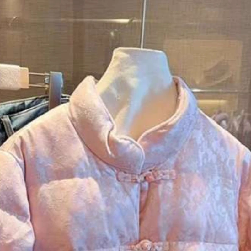 Women's Winter Tops Coats Cotton Coats Tang Suits Warm Thickened Button Fastening Simple Comfortable Casual Design Fashion New