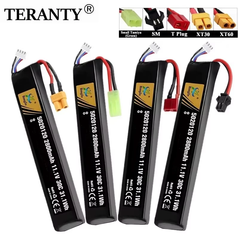 Original RC Wasserpistole Airsoft LiPo Akku 11,1V 3S 2800mAh 30C 5020120 für Airsoft BB Luftpistole Elektrische Spielzeugwaffen Teile