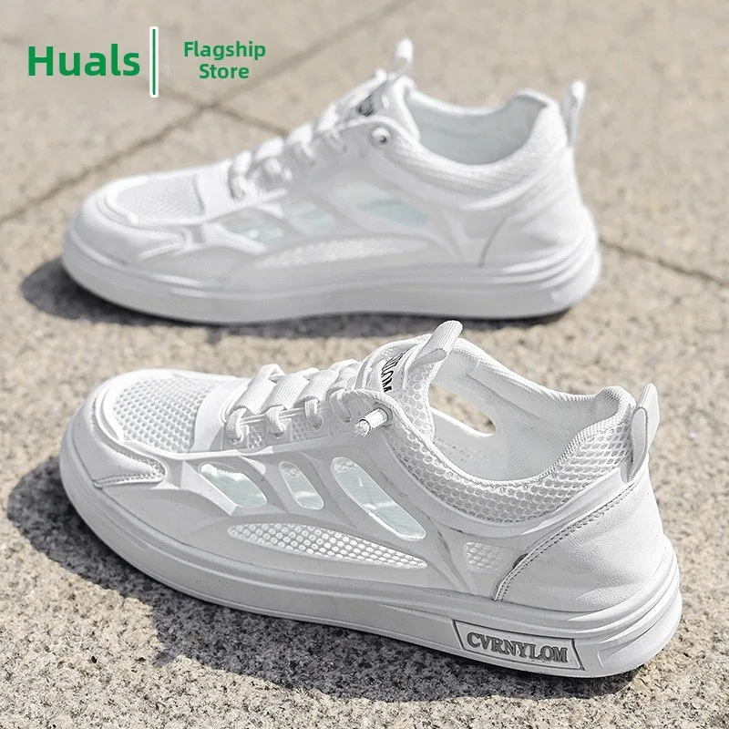 

Men's Summer Sports Casual Driving Trekking Beach Shoes Breathable Mesh Slip-On Anti-Slip Soft Bottom Outdoor Water Shoes