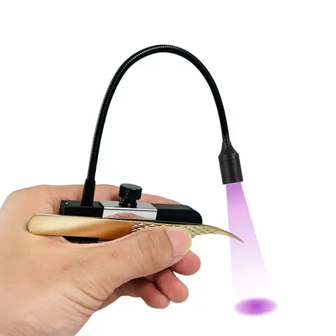 새로운 UV 속눈썹 집게 휴대용 UV 글루 1초 빠른 경화 라이트 전문가용 UV 속눈썹 시스템 (속눈썹 연장용)