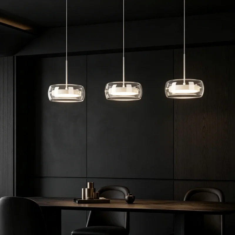 Modern Art Design Minimal LED Pendant Light For Restaurant Dinning Room Hanging Lamp Home Decor White Creative Suspension Lustre