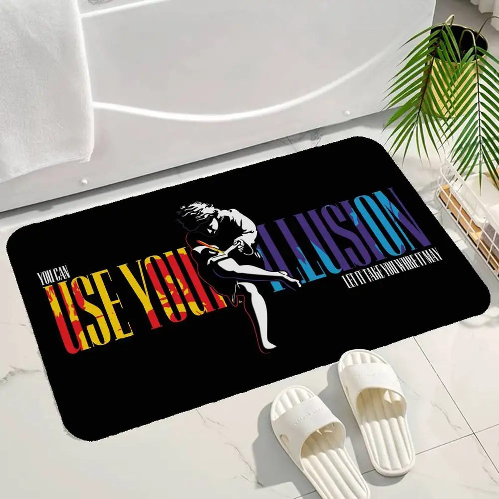Rock Band G-Guns N R-Roses Door Mat Nordic Style Bedroom Living Room Doormat Home Balcony Anti-Slip Alfombra