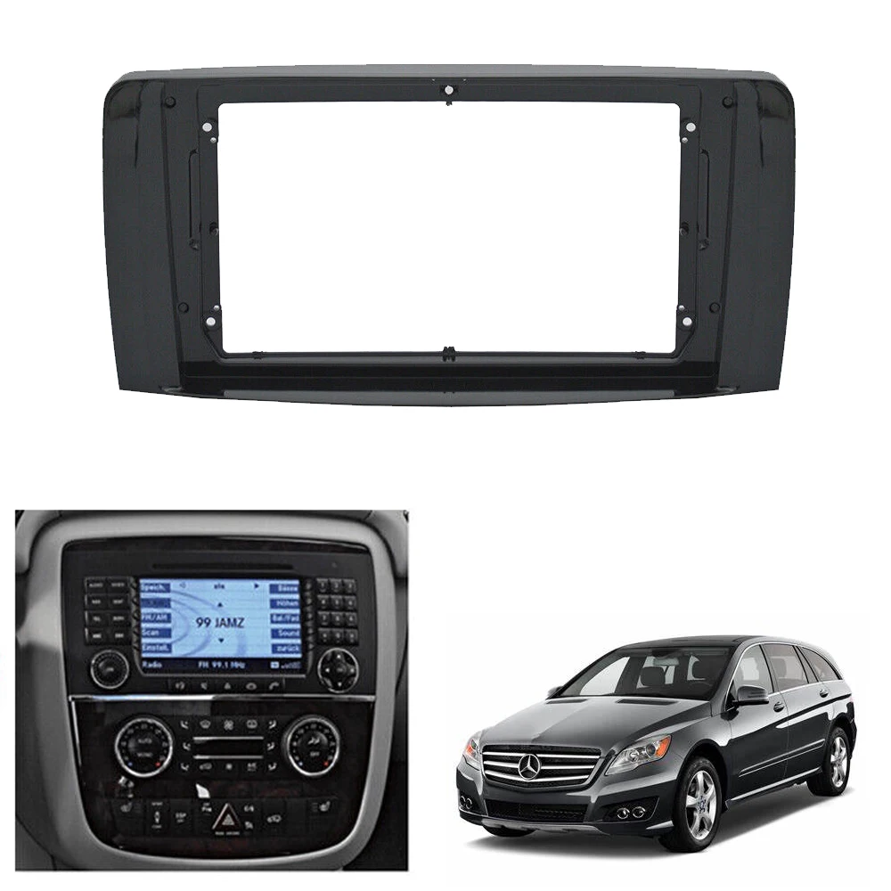 Car Stereo Radio Fascia For Benz R-Class R300 R350 W251 2007-2011 GPS Navigation Frame Replace Fitting Kit Face Plate Accessorie