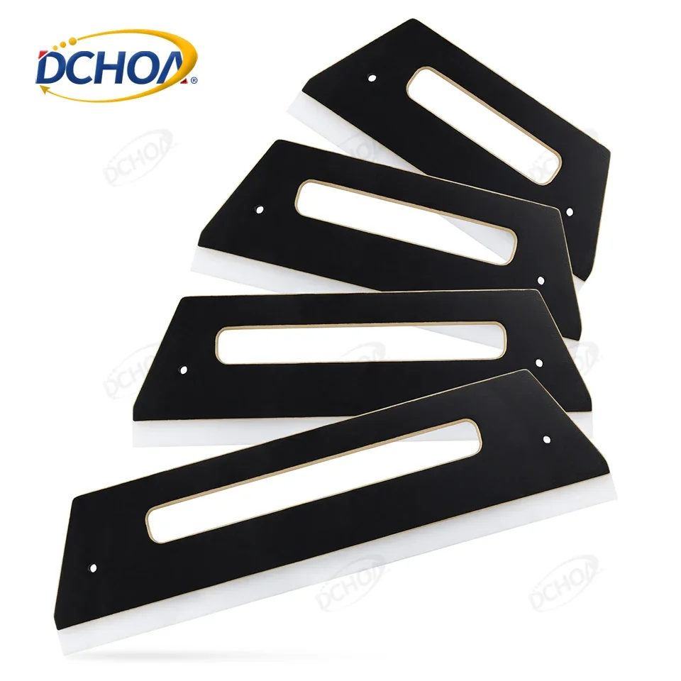 Wooden Timber Large Squeegee for Window Panes and Glass Walls Film Poster Applications with Silicone Flexible Scraper