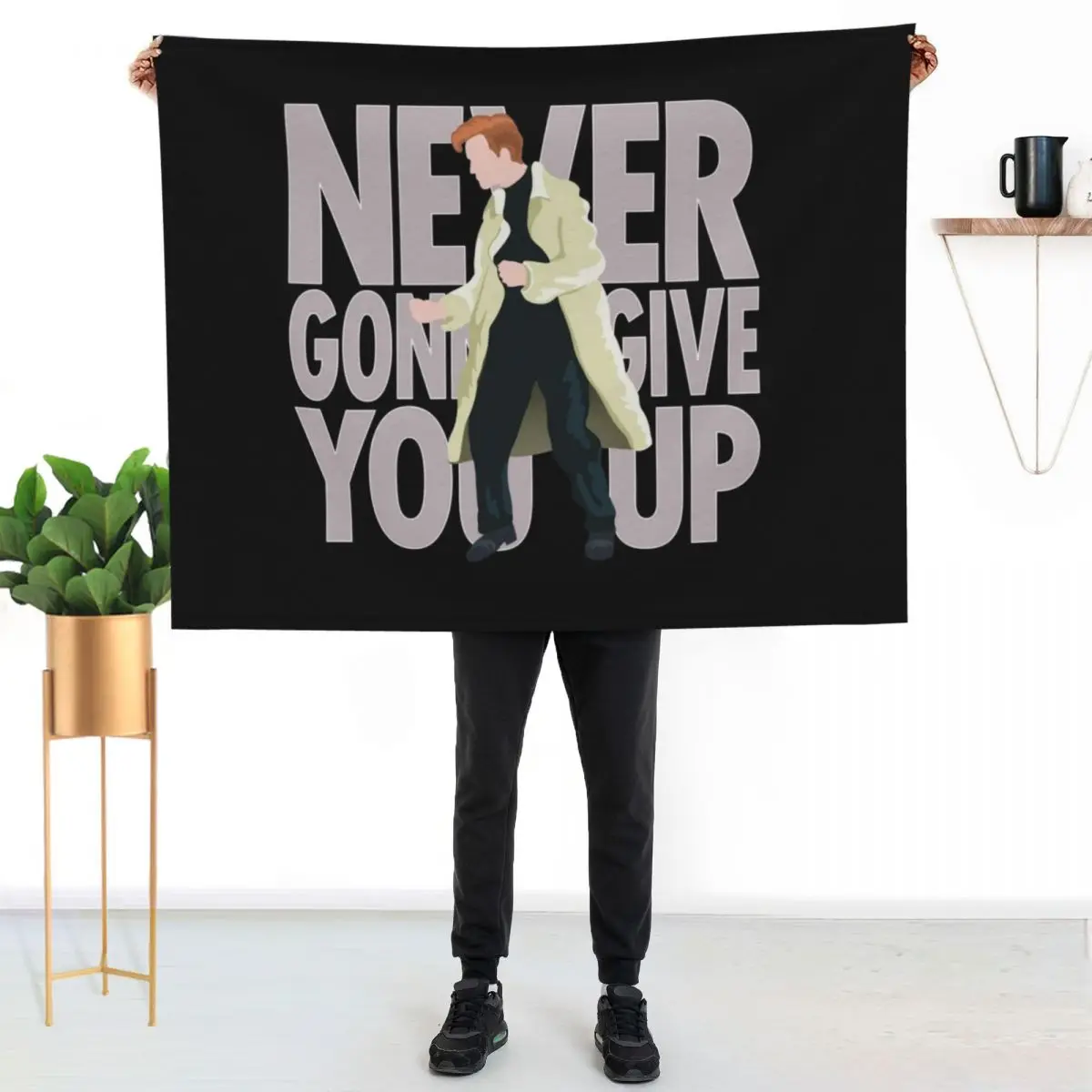 Rick - Never Gonna Give You Up Throw Blanket Beautifuls Large Single Sofa Decorative Sofa Blankets For Baby Blankets