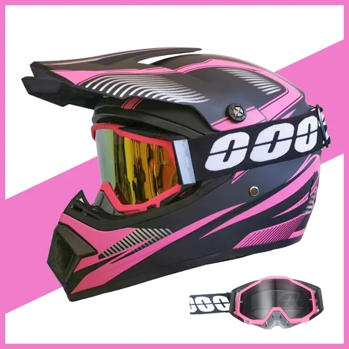 Imagen 1 del producto Casco Champion todoterreno para niños Casco integral MX y Dirt Bike con certificación DOT y gafas
