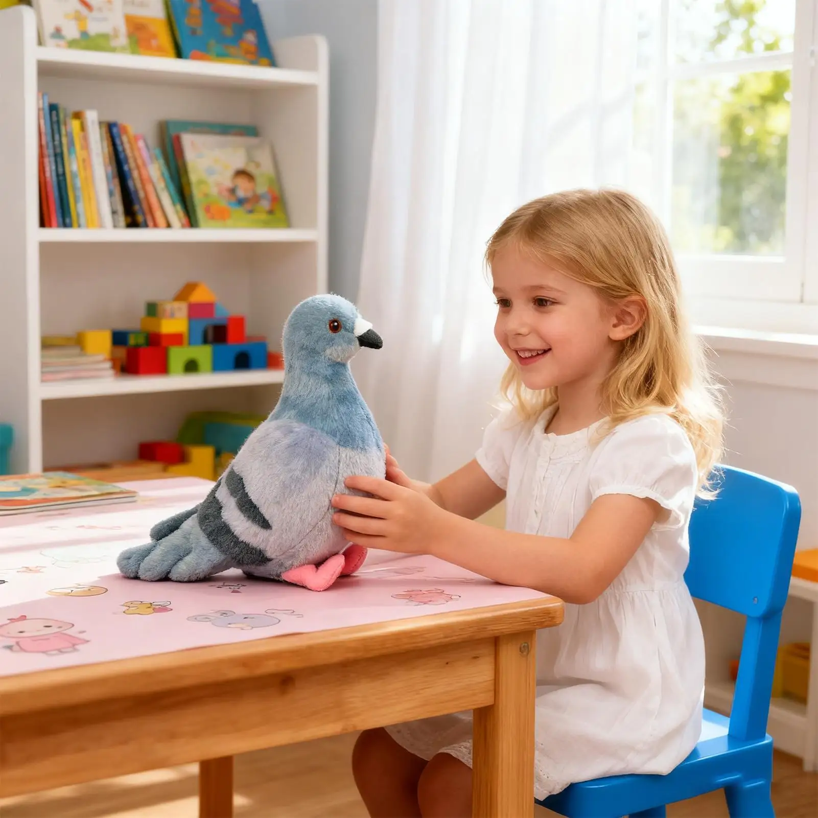 

Pigeon Stuffed Animal Realistic Decor Doll Toy Bird Stuffed Animal For Baby Kids Classroom Easter Halloween Christmas Birthday
