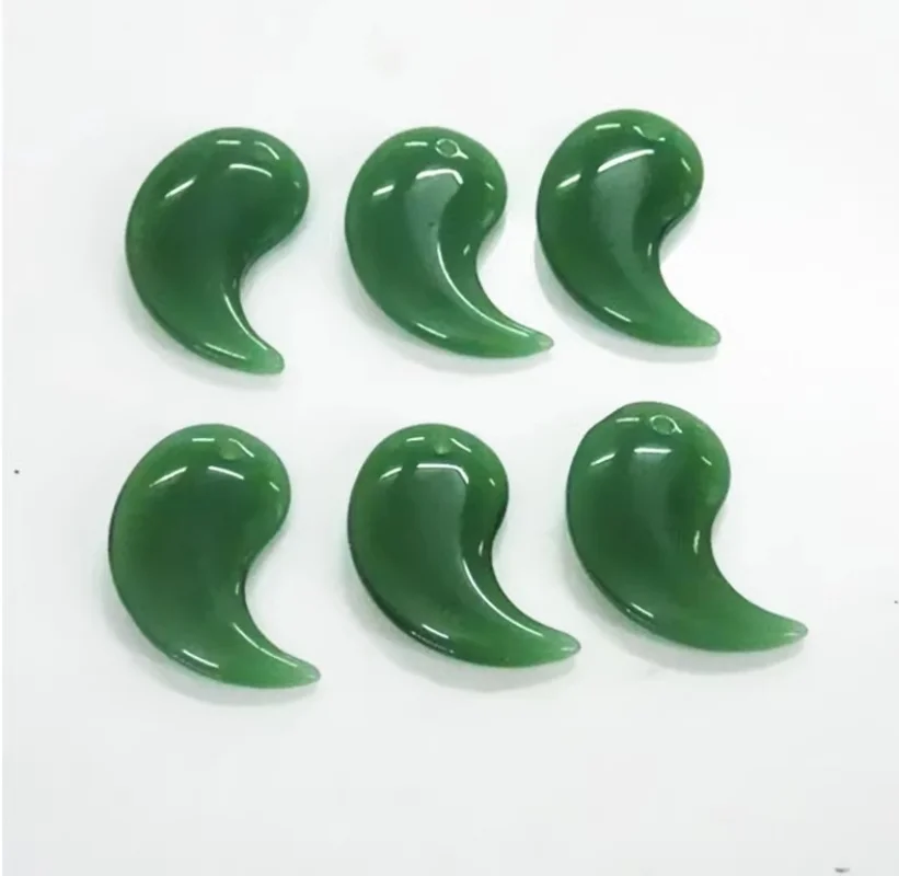 Green aventurine Magatama Shinto amulet pendant