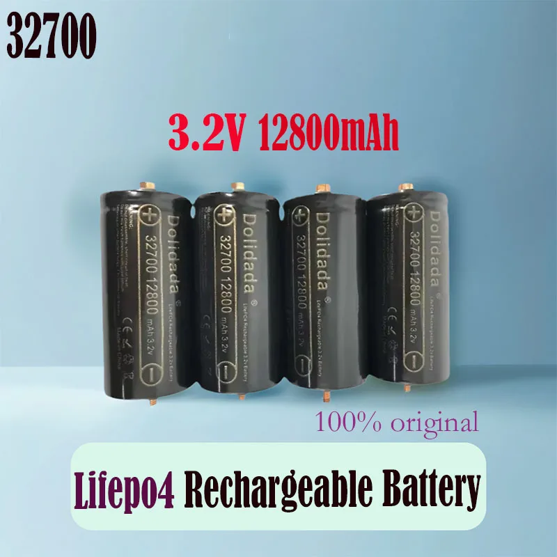 32700 Original 3.2V Lifepo4 Battery 12800mAh Rechargeable Battery Professional Lithium Iron Phosphate Power Battery with Screws