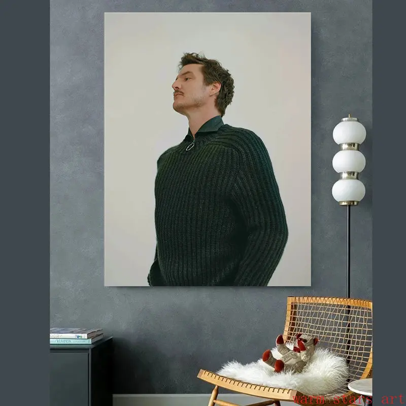 أبيض وأسود بيدرو باسكال ملصق جدار ديكور ستار قماش اللوحة الفن يطبع ل مقهى عنبر فتاة غرفة الديكور هدية