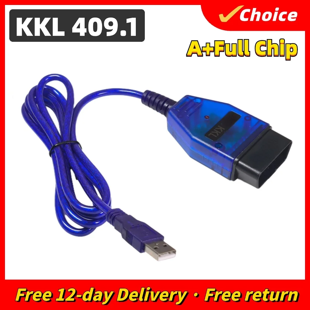 Новый для VAG KKL 409 OBD2 сканер CH340 чип для VAG 409 KKL диагностический USB-интерфейс 409.1 кабель-адаптер для группы VAG