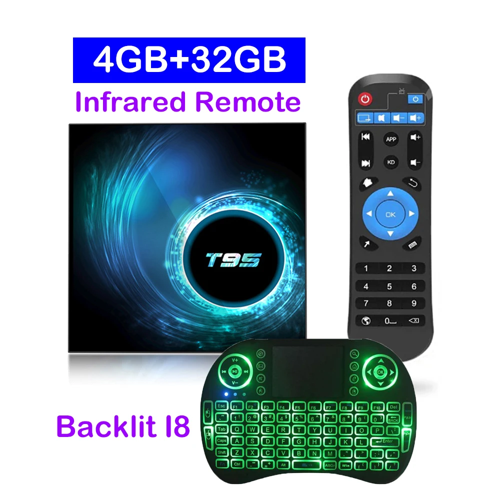 ATV T95 Smart TV Box Android 16 8GB 128GB Bluetooth 6.0 Google Assistent Allwinner H313 8K Dual Wifi 5G Streaming Mediaspeler
