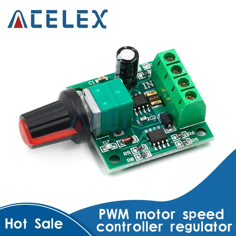 New DC 1.8V 3V 5V 6V 12V 2A PWM Motor Speed Controller Low Voltage Motor Speed Controller PWM 0~100% Adjustable Drive Module