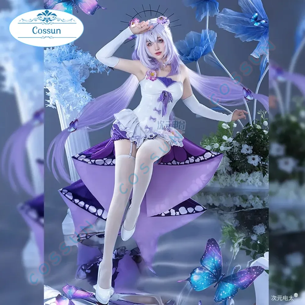 

Honkai Star Rail Castorice Cosplay Costume Full Set - Women Elegant Butterfly Anime Game Character Outfit Jumpsuit for Halloween