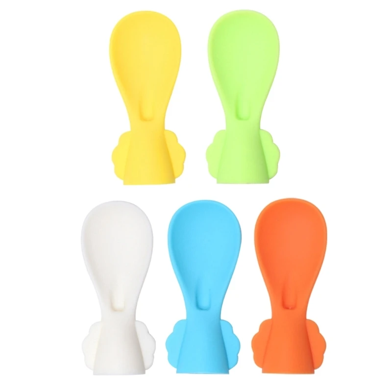 Universal Silicone Spoon for Baby Pouches Toddlers Training Rice Cereal Supplement Feeder for Kids Feeding