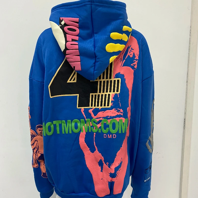 شخصية الكتابة على الجدران هوديي البلوز البلوز فضفاضة ومتعددة الاستخدامات نمط الزوجين الملابس الجمالية نمط الشارع