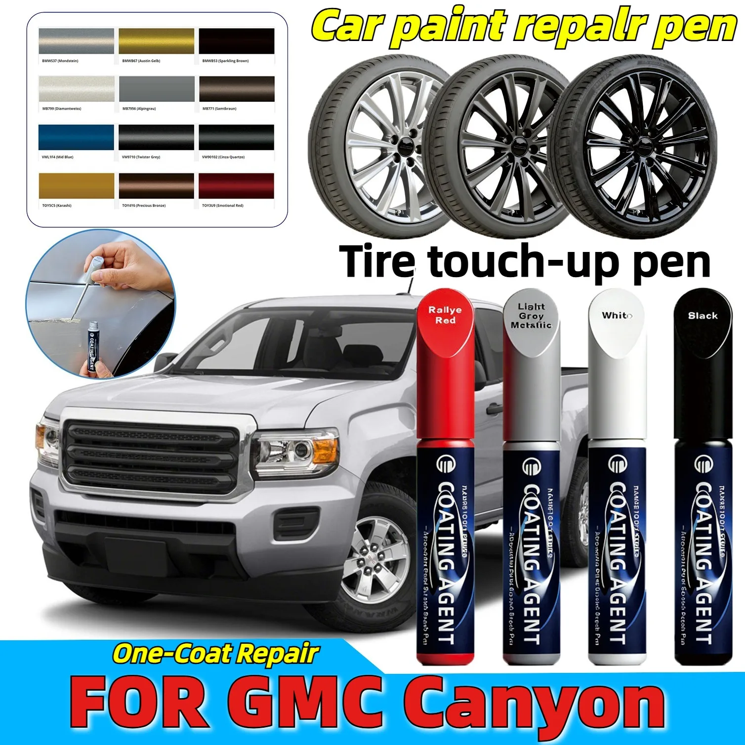 

Car Touch-up Pen For GMC Canyon Car Paint Scratch Repair Kit Paint Care Wax Painting Scratch Remover Car Touch Up Paint Pen