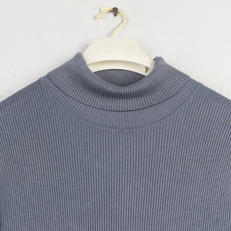 Sunine Home Jesień Zima Duży Rozmiar Damski Sweter Dzianinowy Długi Sweter z Wysokim Kołnierzem Elastyczny Sweter do Botków Europejski Styl Regul...