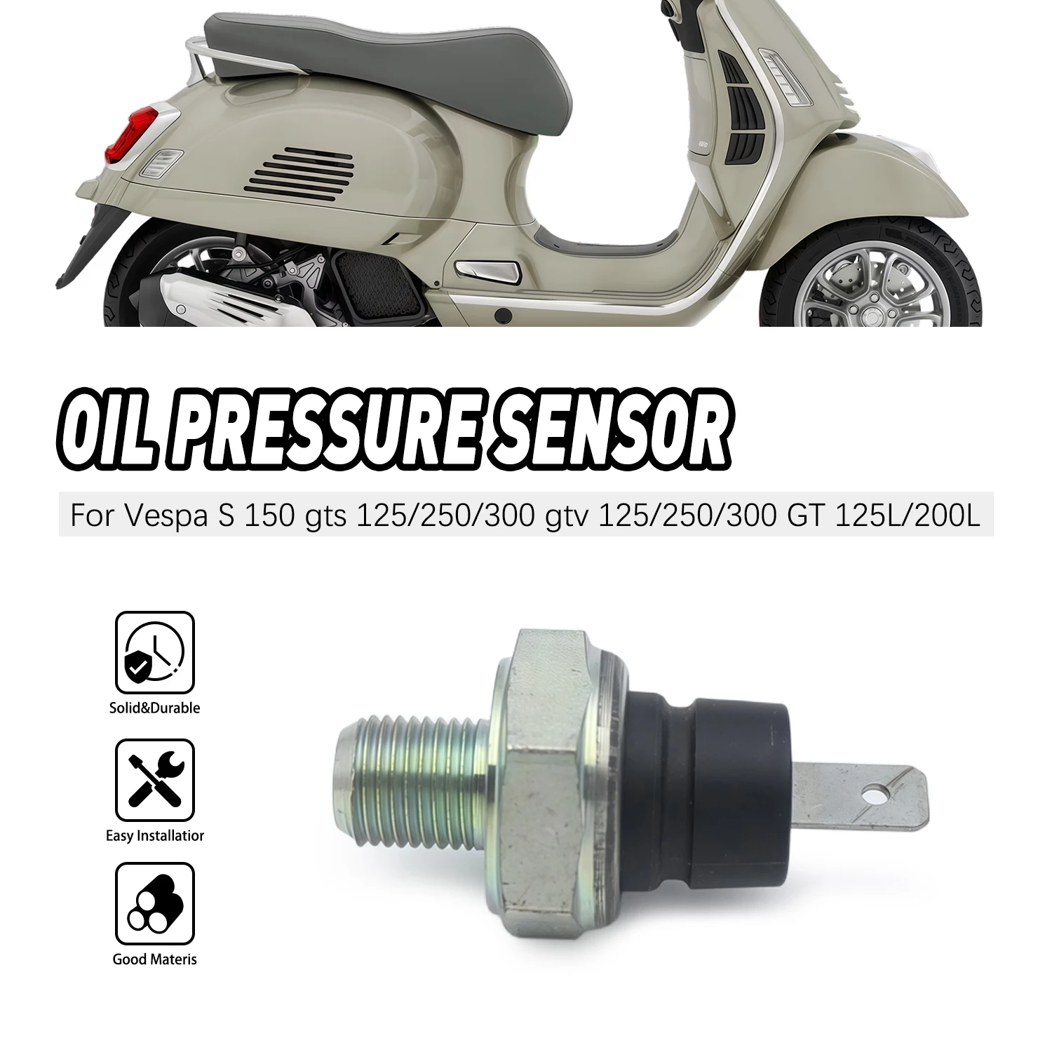 

Pressure Oil SensorAccesorios Moto For Piaggio, Beverly 300 ie ABS E4 2016-2017 500 CRUISER E3 2005-2012