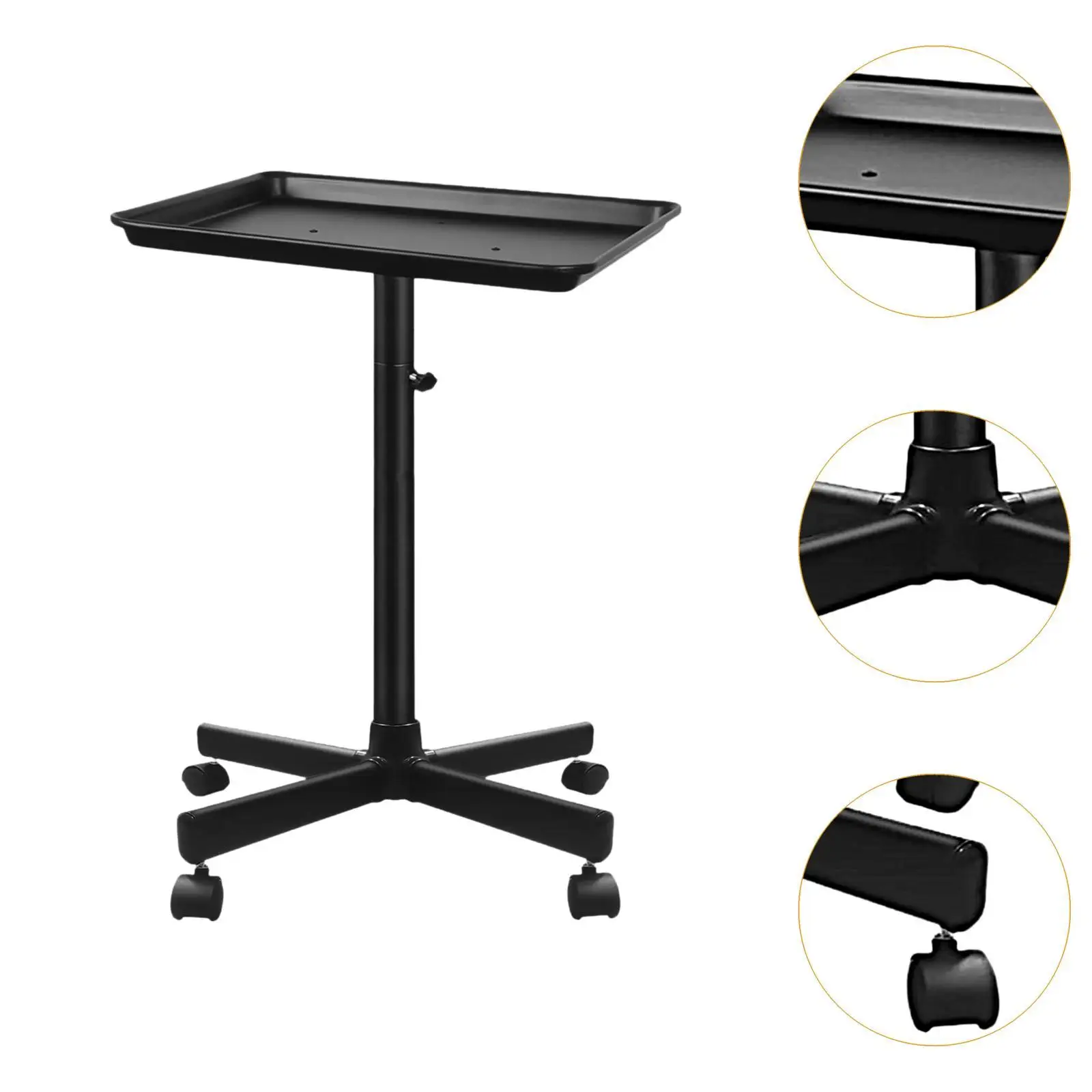 Salon Rolling Tray Cart, Barber Trolley, Multifunctional Storage Utility Cart, Hairdresser Cart, Salon Tray on Wheels for SPA